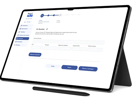 Tablet exibindo o resultado final da solução