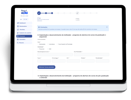 Plataforma no tablet